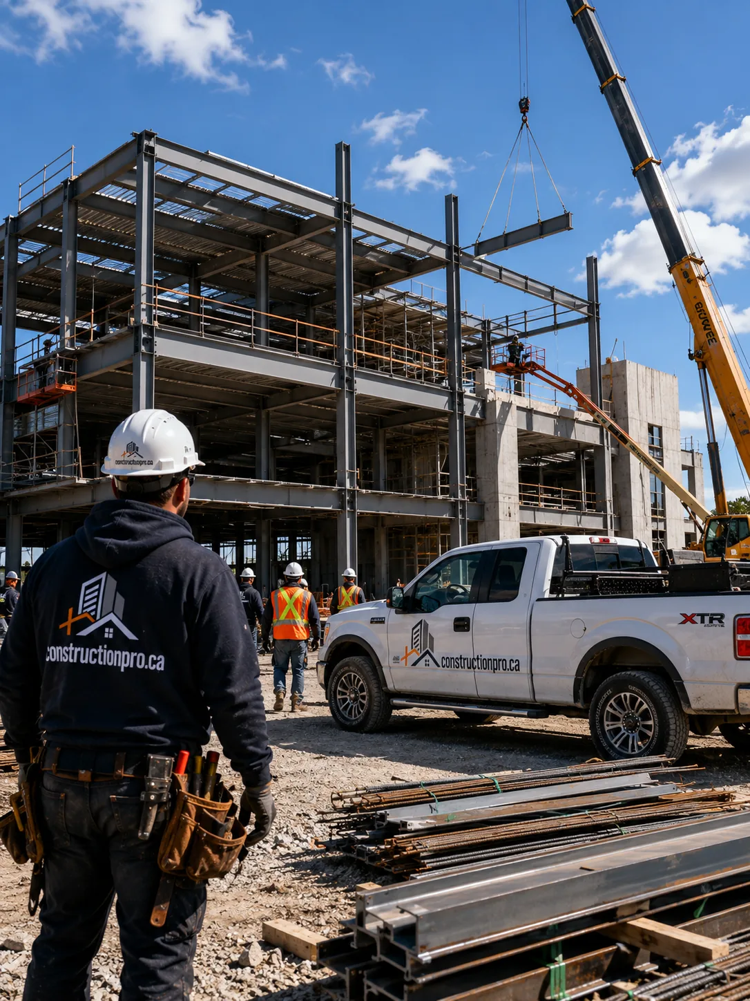 Bâtiment commercial en structure d'acier